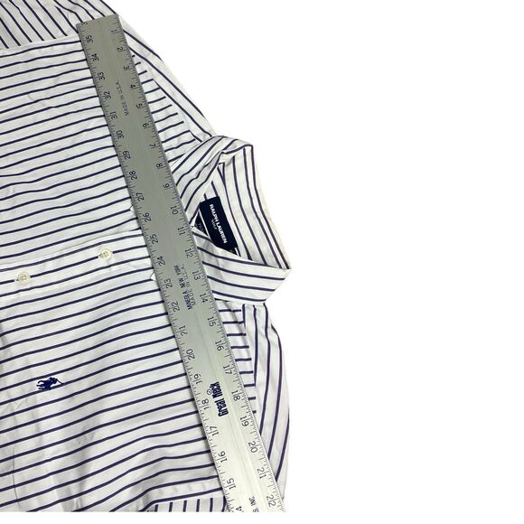 Ralph Lauren Golf Shirt Mens XL Purple Striped Button Down Tilden Cotton Pony LS - Picture 6 of 12